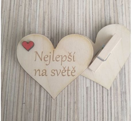 srdíčko na kolíčku NEJLEPŠÍ NA SVĚTĚ