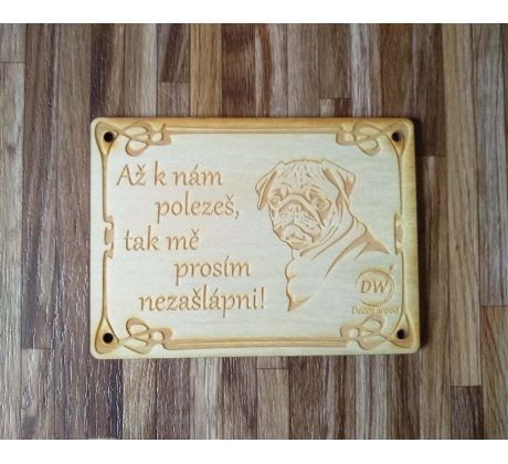 psí cedulka Mops
