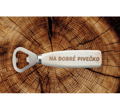 Otvírák na pivo s dřevěnou rukojetí