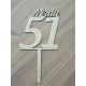 Dřevěný zápich do dortu číslo 51 a jméno